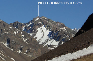 Pico Chorrillos visto desde Las Cuevas