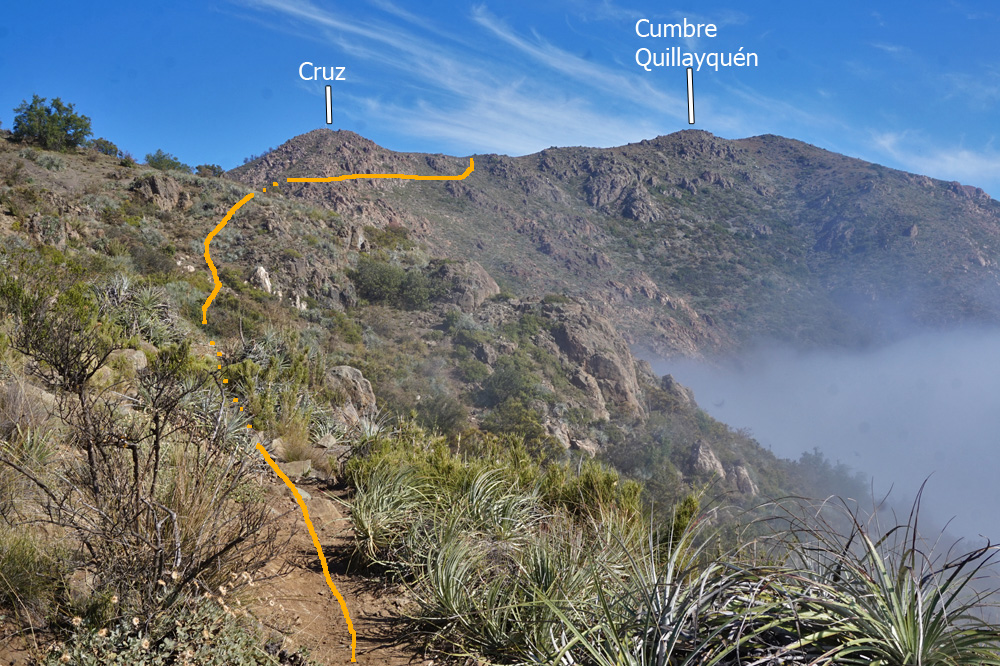 Cerro Quillayquén - Normal desde Rinconada de Parral - Andeshandbook