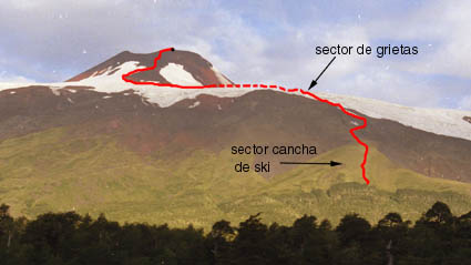 El Mocho desde sector de refugios abandonados El Mocho desde sector de refugios abandonados