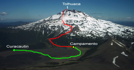 Ruta desde Laguna Caracol Ruta desde Laguna Caracol