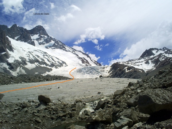 Primer Escalón y cascada de seracs.