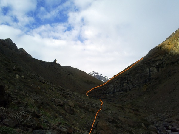 Llegando a la base de la ruta.