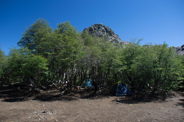 Sector campamento Laguna Huemul