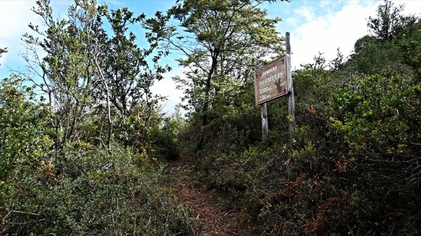 Inicio sendero Los Huemules