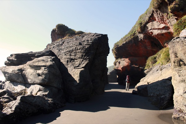 Cruce a playa Huentemó