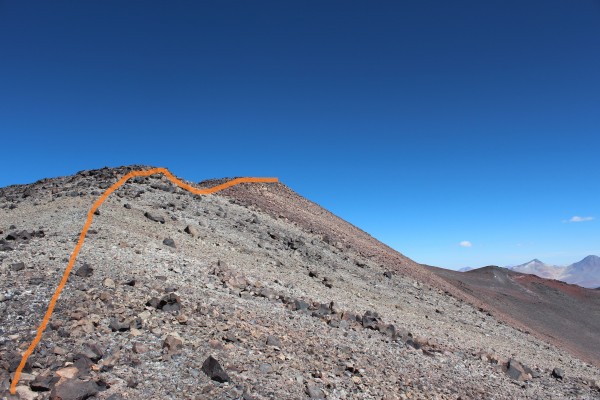 Filo hasta la falsa cumbre
