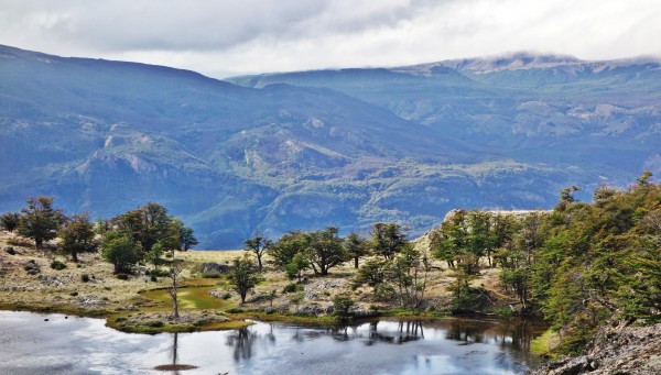 Laguna y el valle de Chacabuco atrás