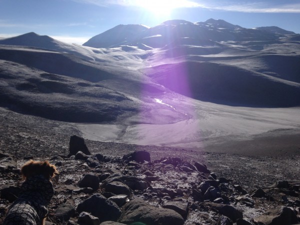 Sierra Nevada al fondo con el amplio valle que lo antecede