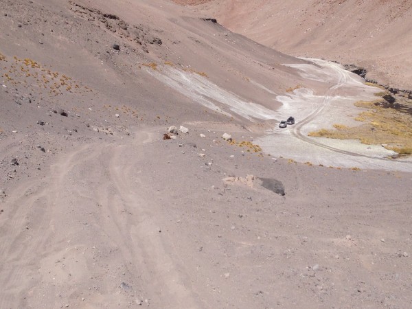 Cuesta de ascenso al llano de los Cuyanos