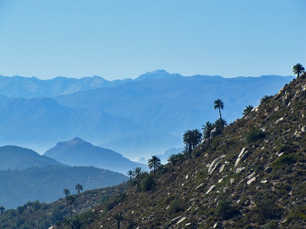 View of the Andes mountain range