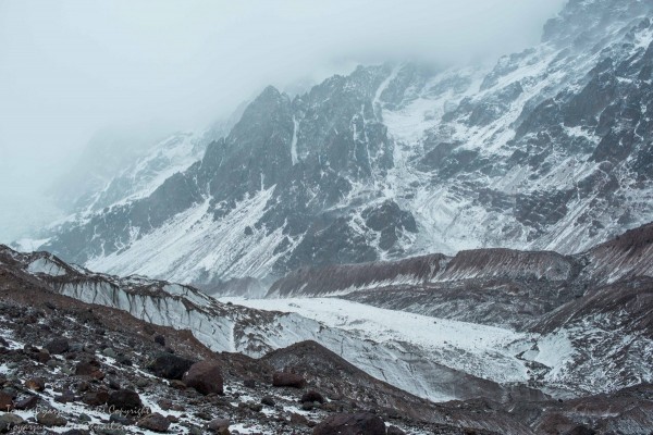 Morrena y glaciar Juncal