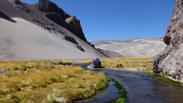 Cruce de río despues de cascada Juncalito