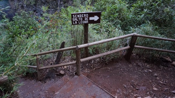 Desvío hacia salto La Leona