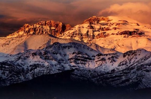 Atardecer de invierno, el Plomo