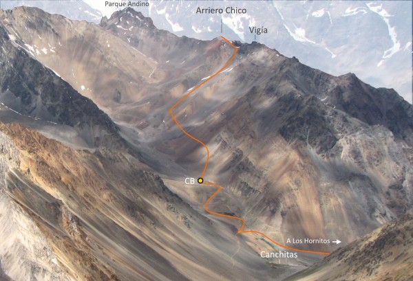 Ruta desde el cerro Gemelos Ruta desde el cerro Gemelos