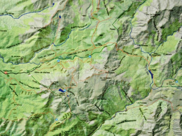 Mapa RN Altos de Lircay, Conaf