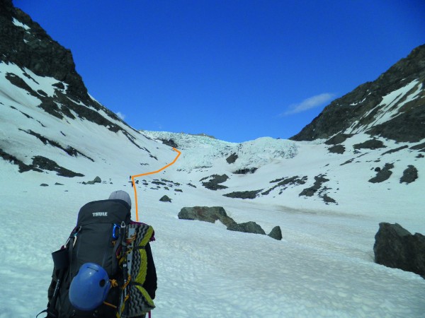 Glaciar del Plomo hacia el paso F. Moreno