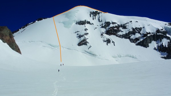 Ruta de ascenso desde el Plateau