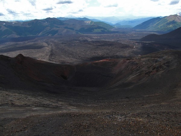 Vista desde el cráter hacia el Norte
