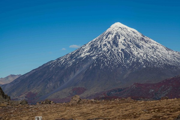 Volcán Lanín desde Puesco