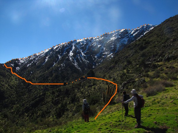 Vista desde el portezuelo al filo Oeste