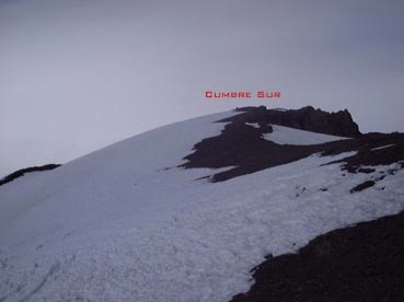 Cumbre desde salida de la Canaleta Central