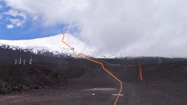 Ruta de ascenso con nieve Ruta de ascenso con nieve