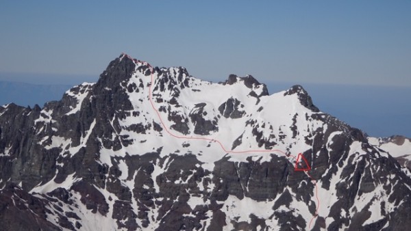 Aguja Helada desde cumbre del aparejo