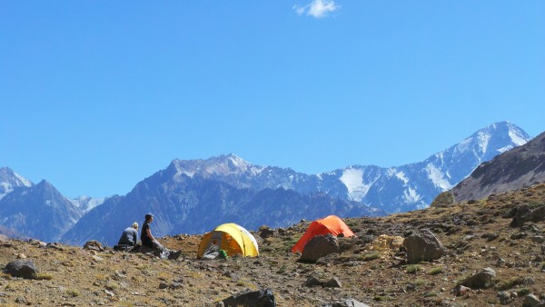 Vista al norte desde el campamento