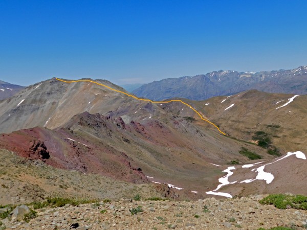 Vista general de la ruta desde el campamento