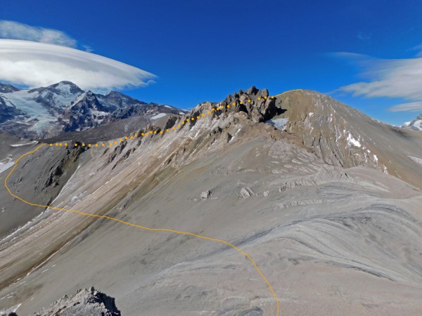 Vista de la ruta desde el Puente Alto