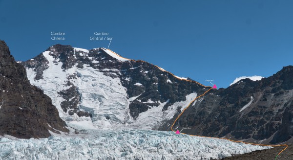 Ruta Chileno Japonesa a Cumbre Sur Ruta Chileno Japonesa a Cumbre Sur
