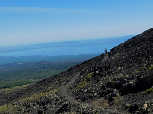 Vista hacia el lago Villarrica