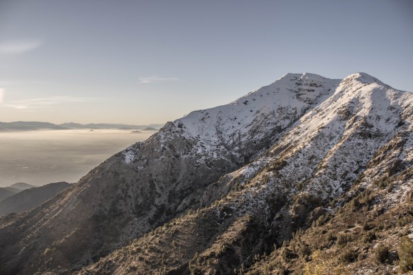 Cerro Blanco desde portezuelo con cerro Loma Blanca
