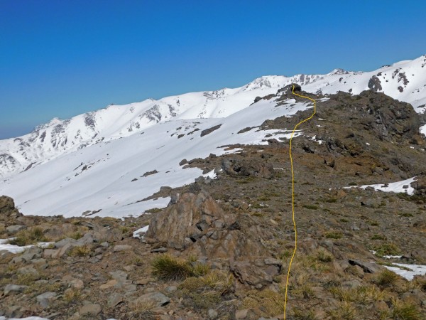 Cumbre del Rondadero al final de la planicie