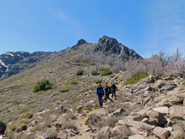 Tramo del portezuelo a la cumbre