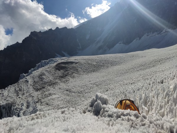 Campamento glaciar superior