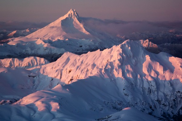 La Picada y Puntiagudo al atardecer