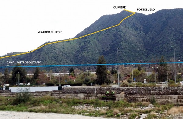 Panorámica de la ruta al Mirador El Litre y cerro Carbón.