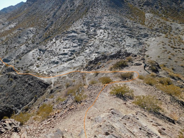 Descenso desde el mirador.