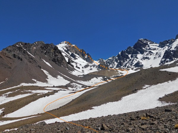 Vista de la ruta desde las cercanías del campamento