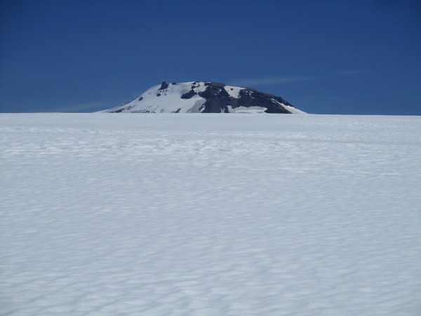 Vista desde el glaciar hacia la cumbre Norte