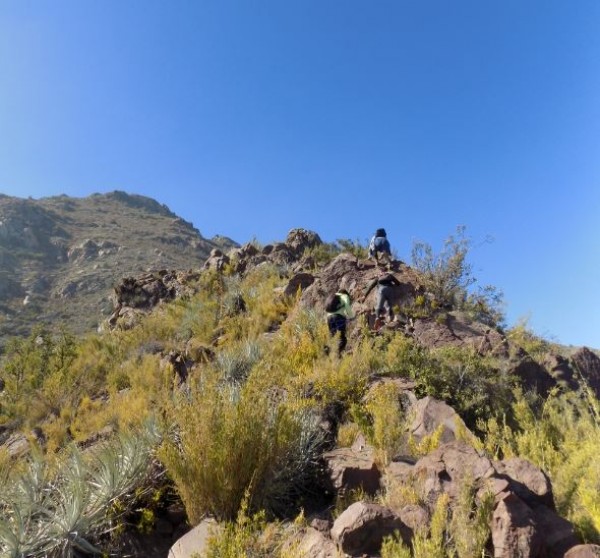 Tramo rocoso hacia la cumbre