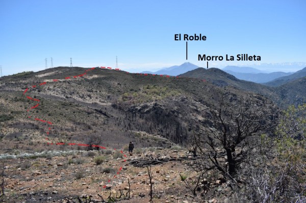 Tramo final, vista hacia el noroeste Tramo final, vista hacia el noroeste