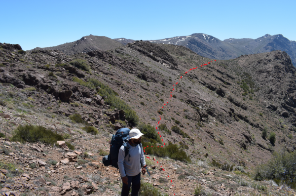 Ruta bordeando a mano oeste