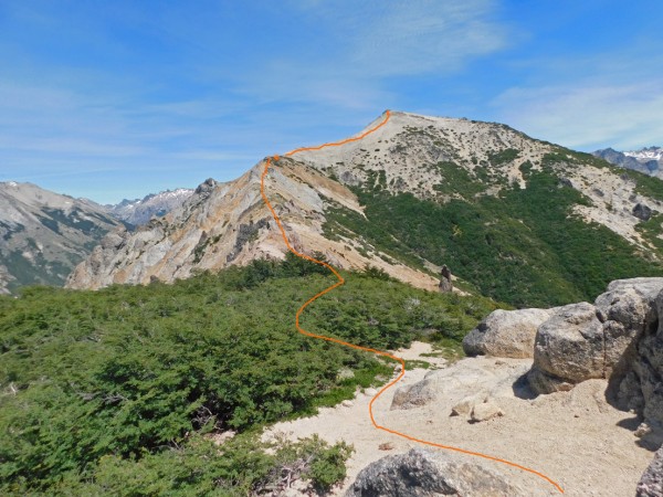 Vista de la cumbre desde la antecumbre