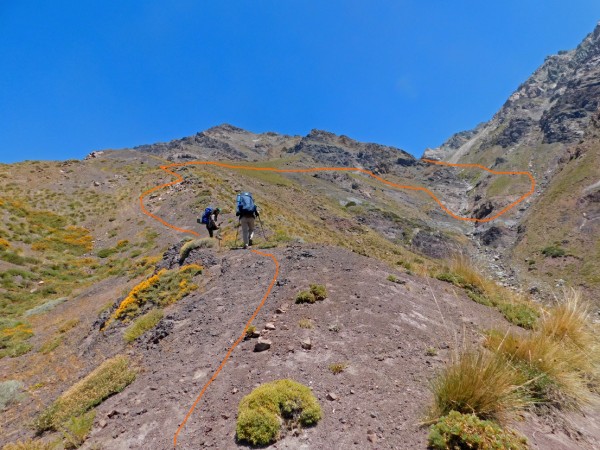 Subida después de la primera quebrada