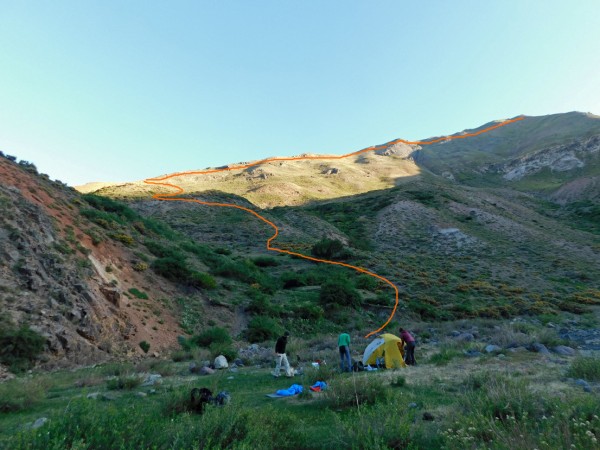 Campamento e inicio de la ruta