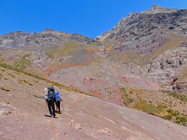 Hacia el fondo de la primera quebrada