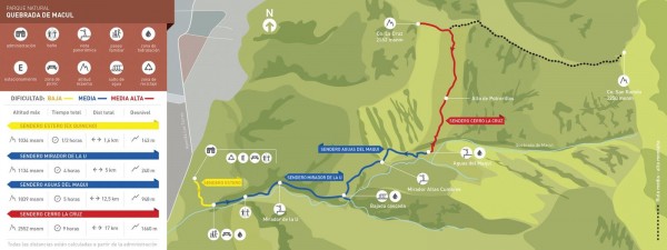Mapa oficial del parque y sus senderos